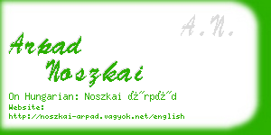 arpad noszkai business card